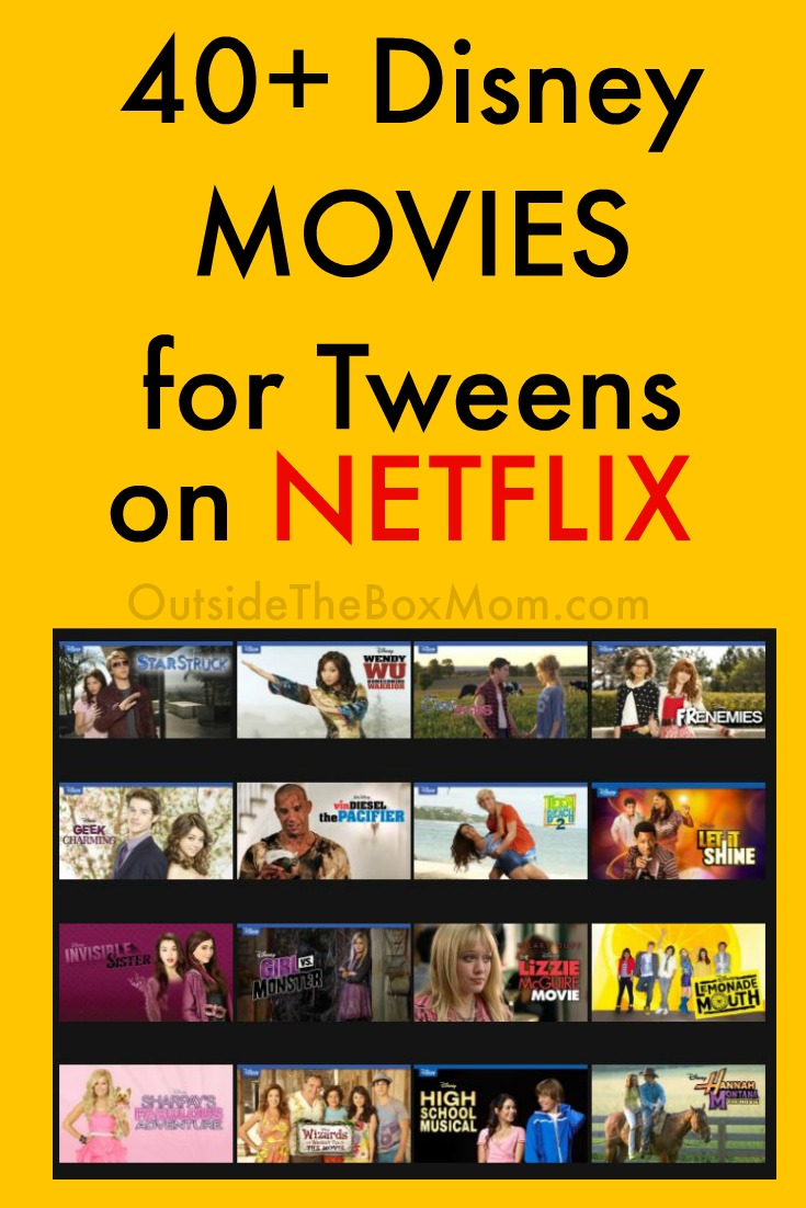These Disney movies on Netflix for tweens are great to watch during Spring Break, Summer, or any time of year. These Netflix titles feature comedies, musicals, summer camps, farms, and romance.