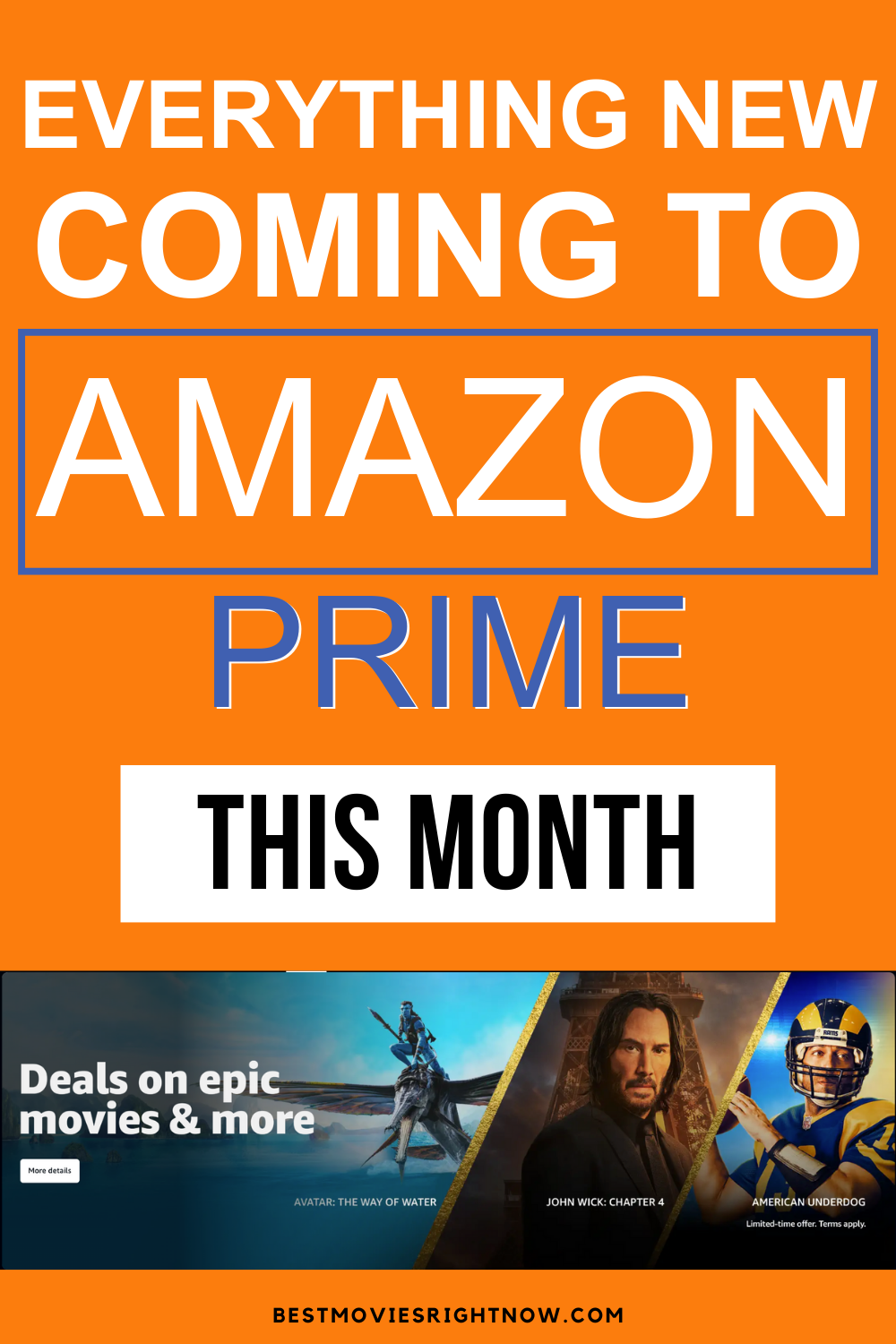 New Shows Coming to Amazon Prime this Month pin image with text