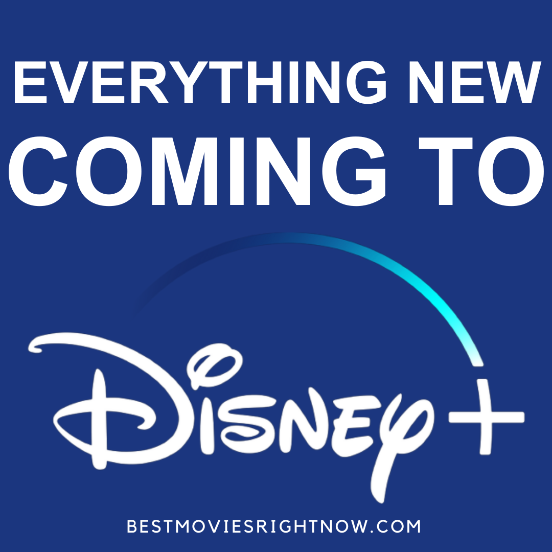 New on Disney+ square image with text