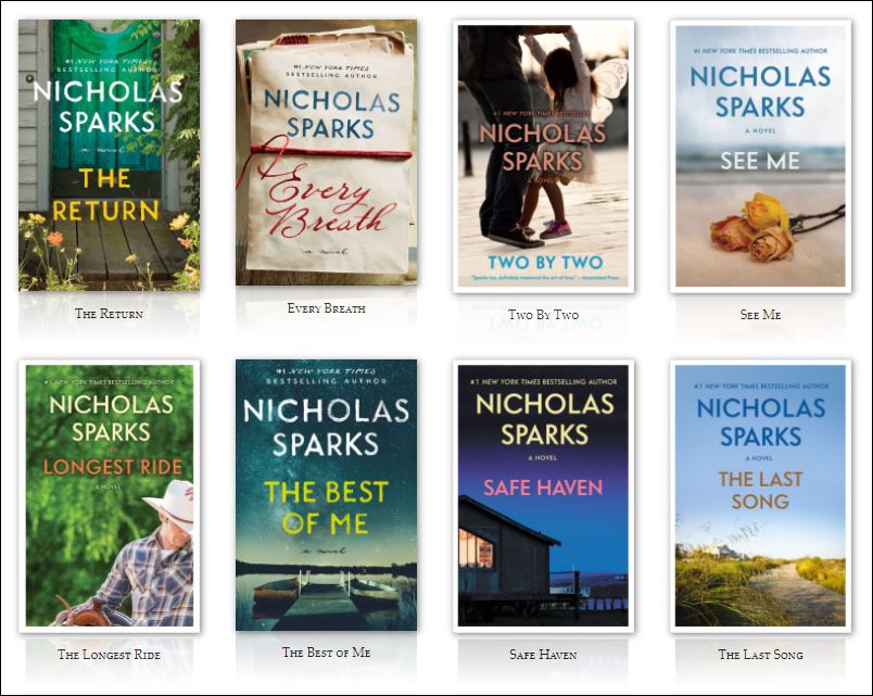 Nicholas Sparks Books 2