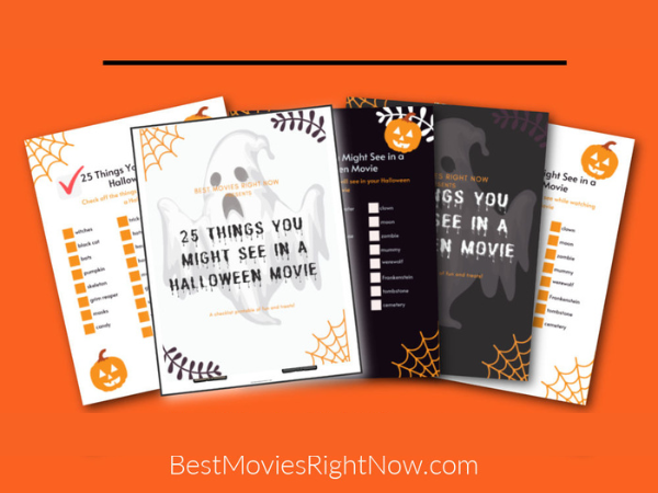 25 Things You Might See in a Halloween Movie printable mock up