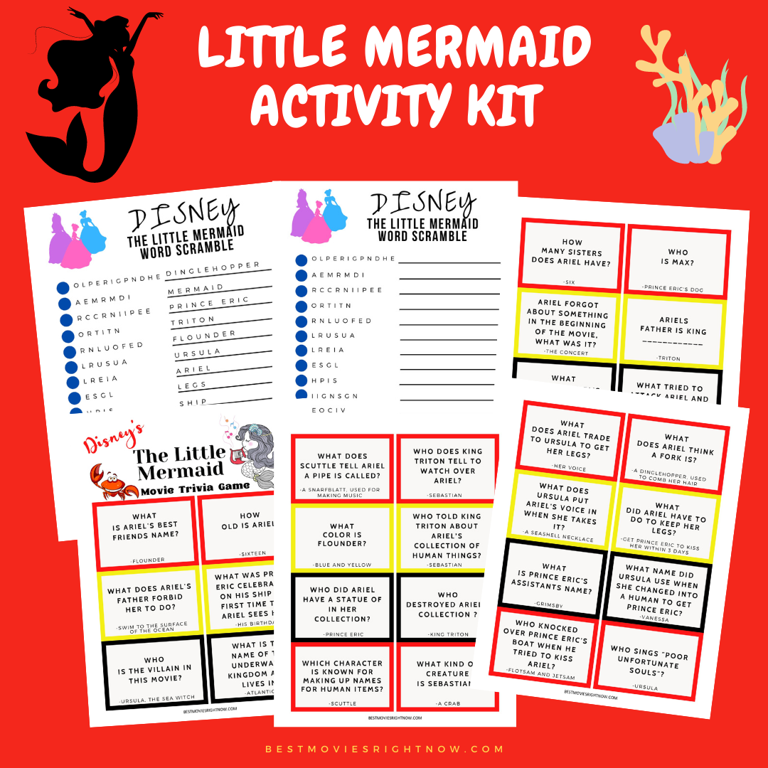 Little Mermaid Activity Kit image with text