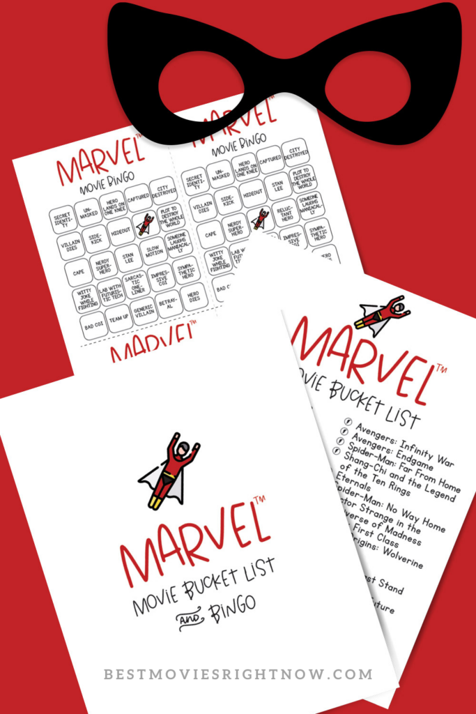 Marvel Movie Bucket List & Bingo pin sized image