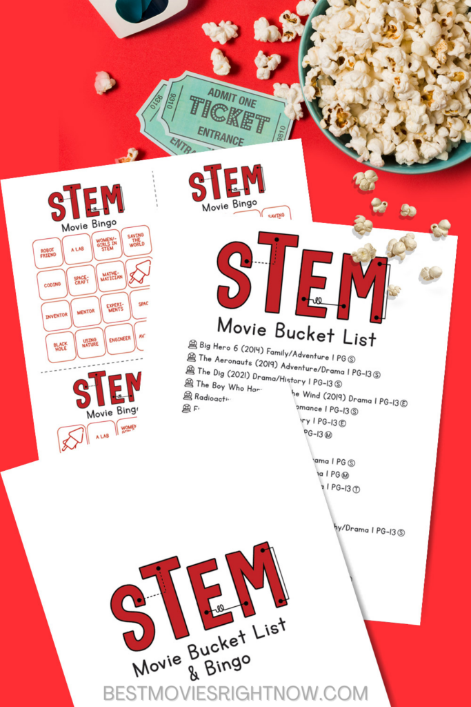 pin image of STEM Movie Bucket List and Bingo!