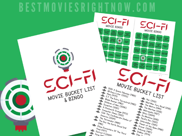 mock up image of Sci-Fi Movie Bucket List & Bingo