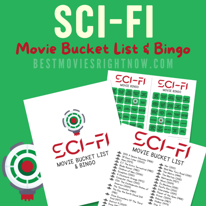 Sci-Fi Movie Bucket List & Bingo mock up image with text