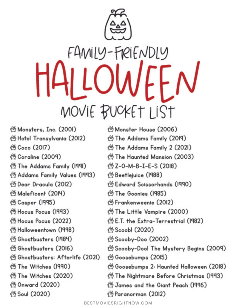 Family-Friendly Halloween Movies Bucket List image