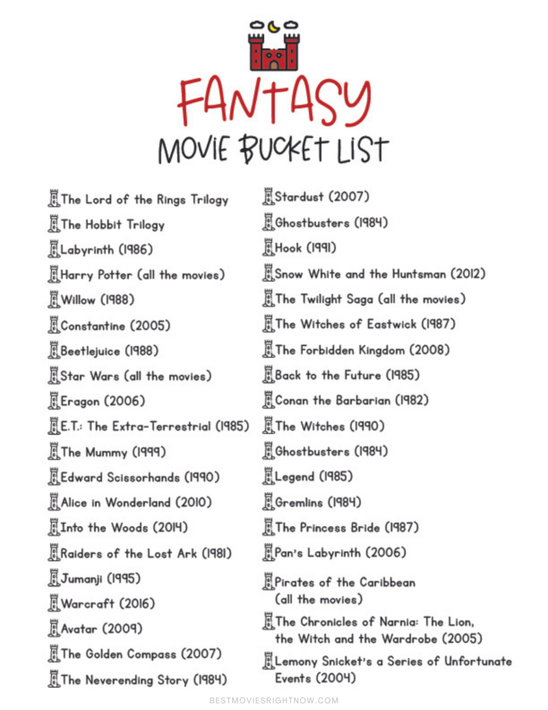 Fantasy Movie Bucket List image