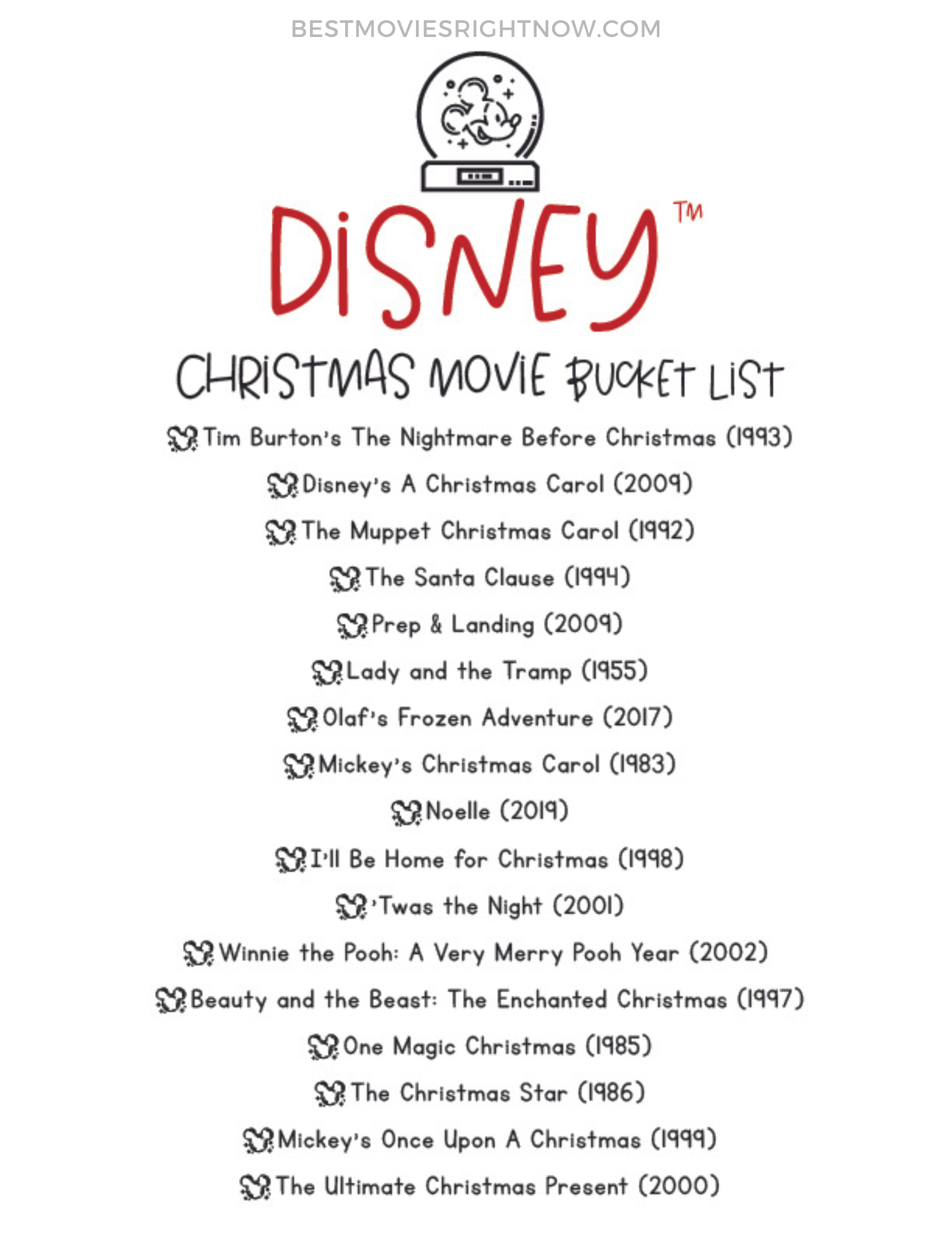 Disney Christmas Movie Bucket List image