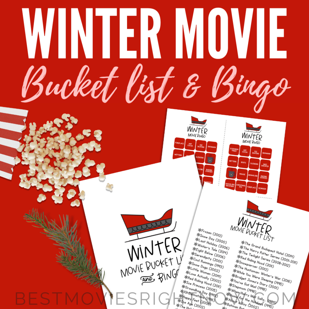 Winter Movie Bucket List & Bingo mock up with text