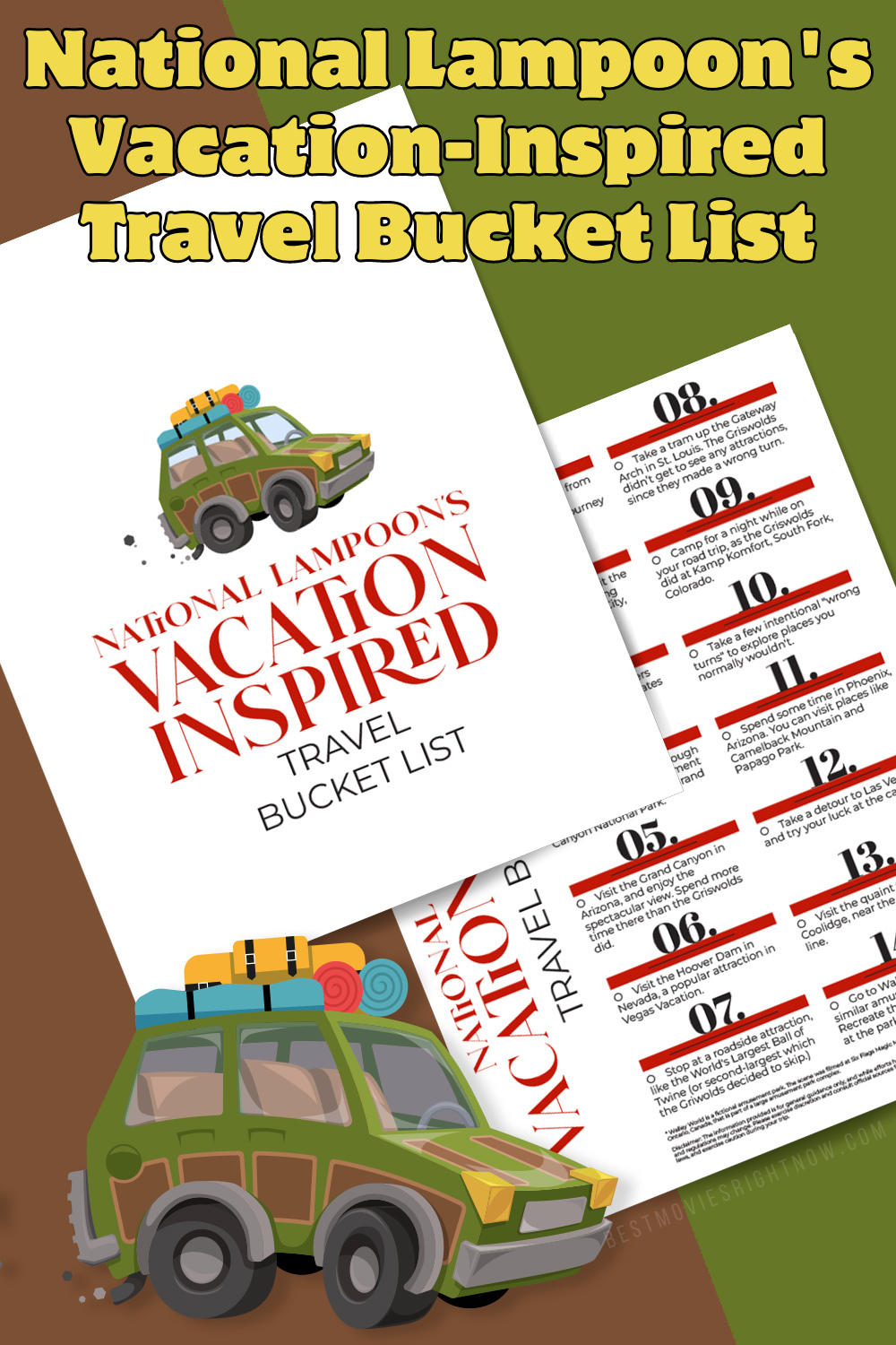 National Lampoon's Vacation-Inspired Travel Bucket List pin image