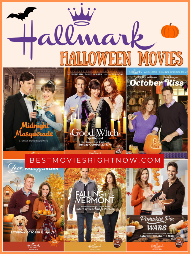 featured sized image of Hallmark Halloween Movies in collage form with text