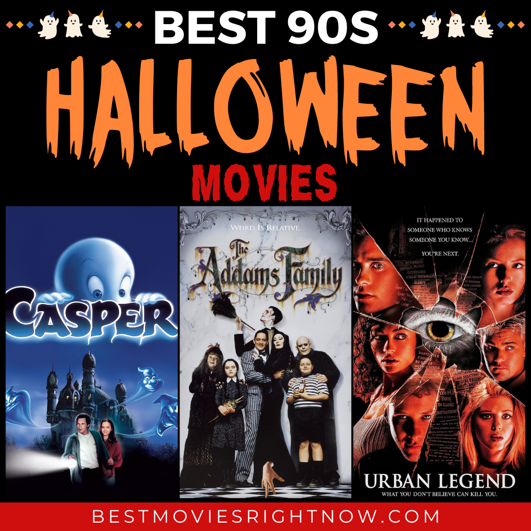 collage of 90s Halloween Movies with text