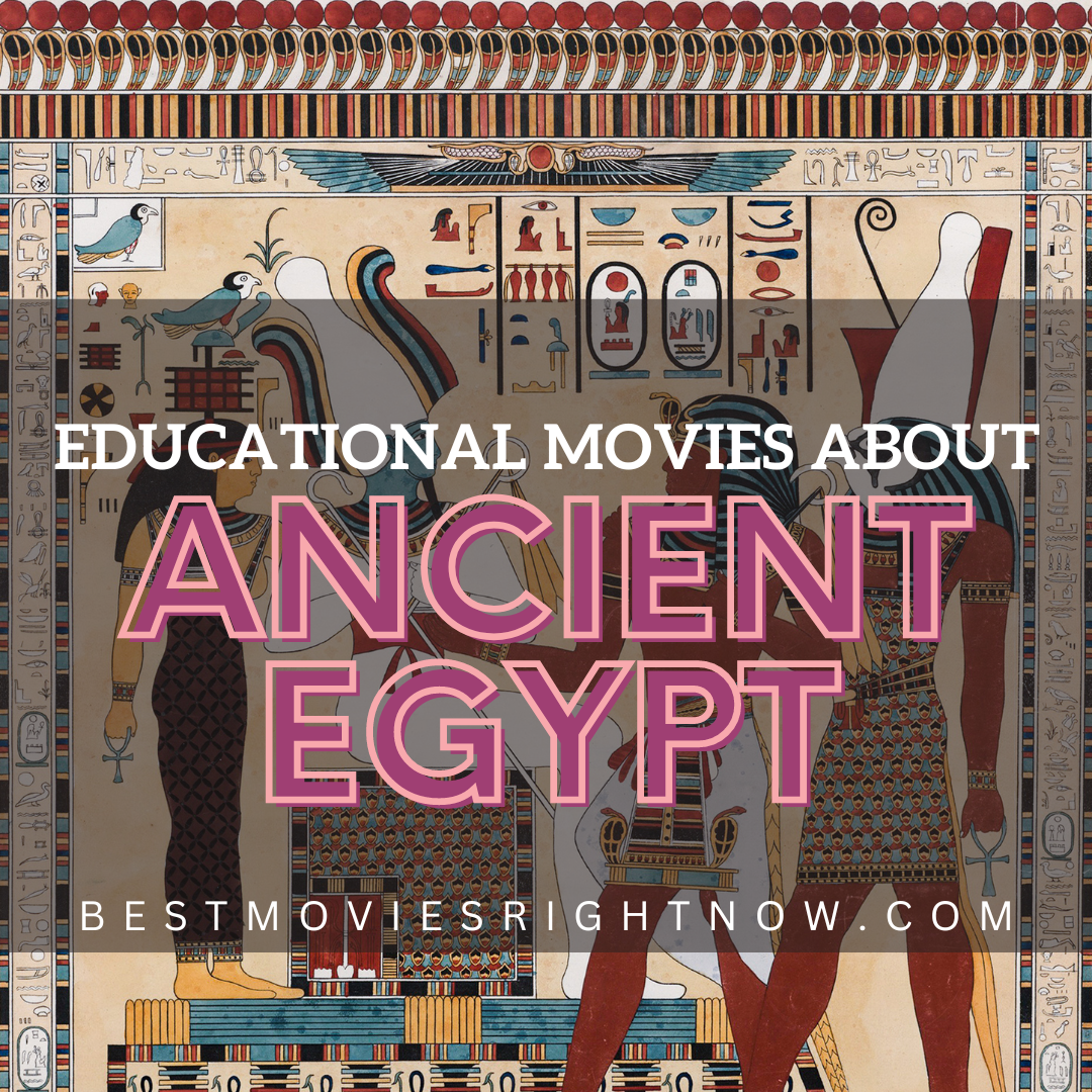 a picture of an Egyptian painting with caption "educational movies about ancient Egypt"