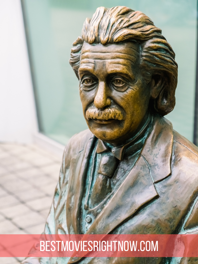 a picture of Albert Einstein's statue