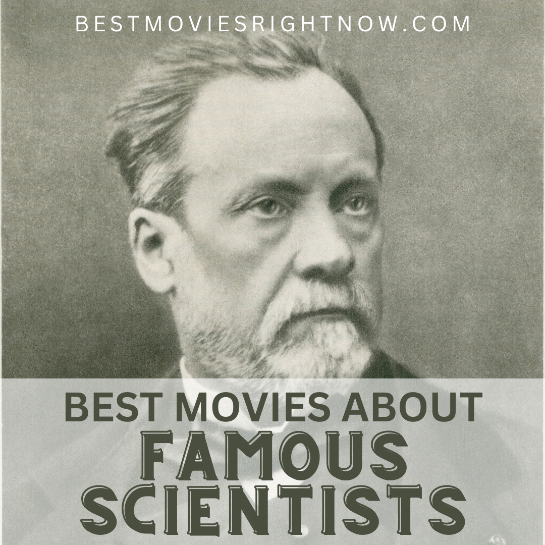 a picture of a famous scientist with caption "best movies about famous scientists"