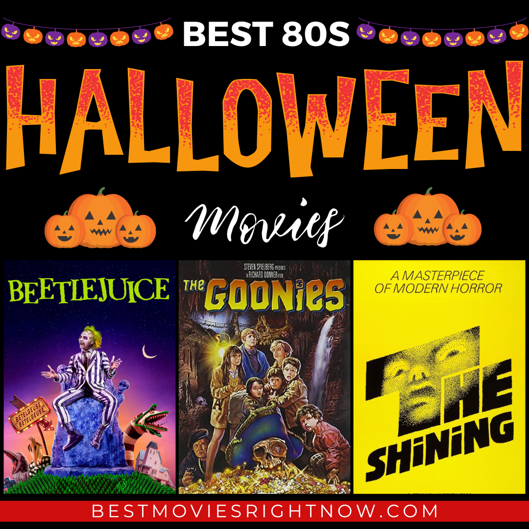 image of 80s Halloween movies in a collage form with text