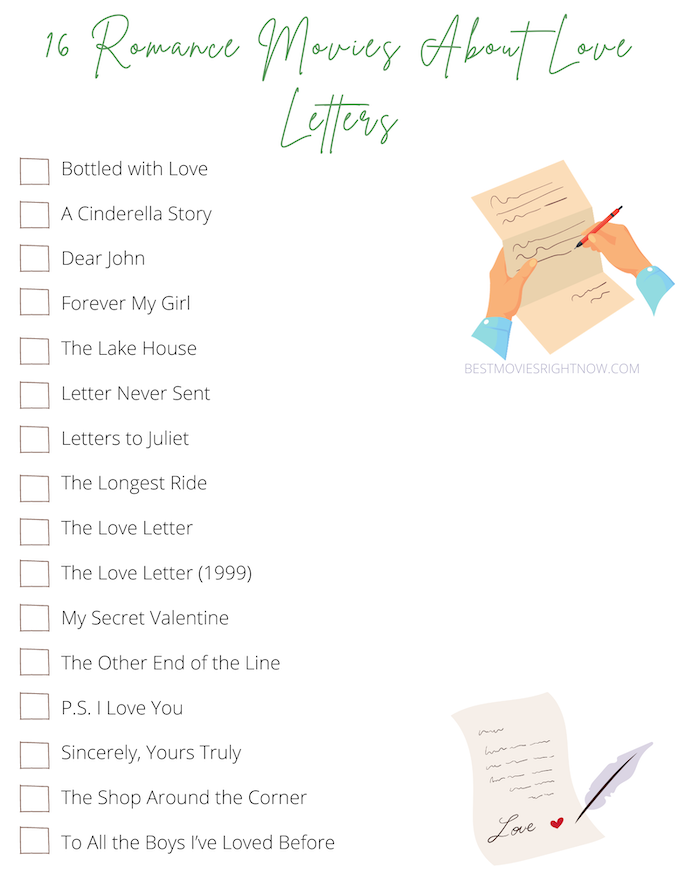 image of romance movies about love letters movie list printable