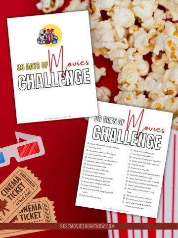 featured image of 30 Days of Movies Challenge Printable