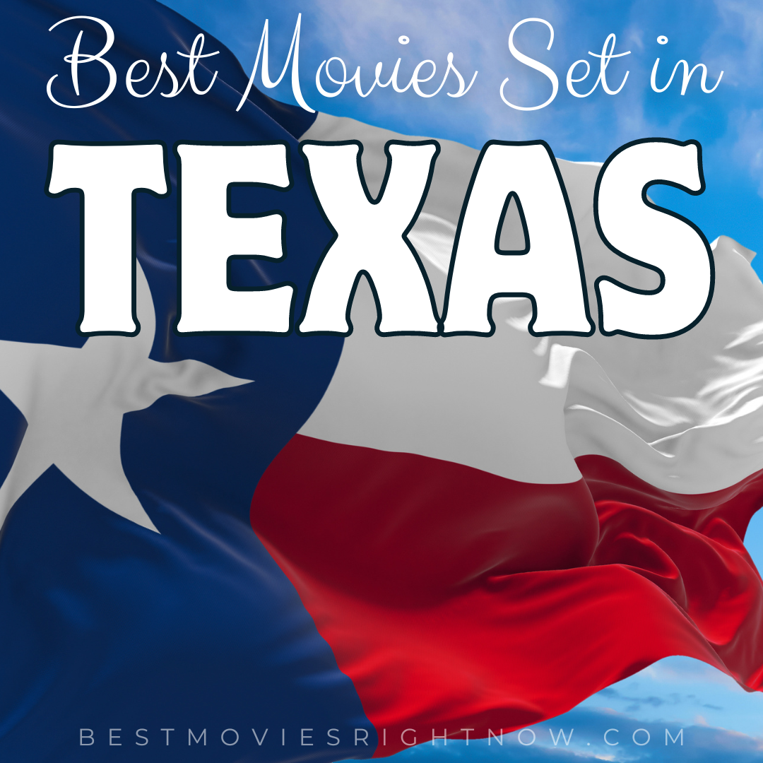 Flag of Texas at Cloudy Sky Background on Sunset with text: 