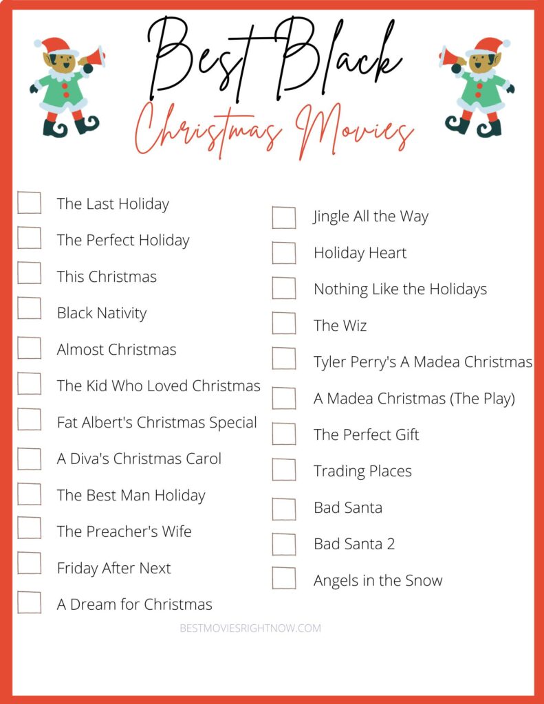 best black christmas movies checklist