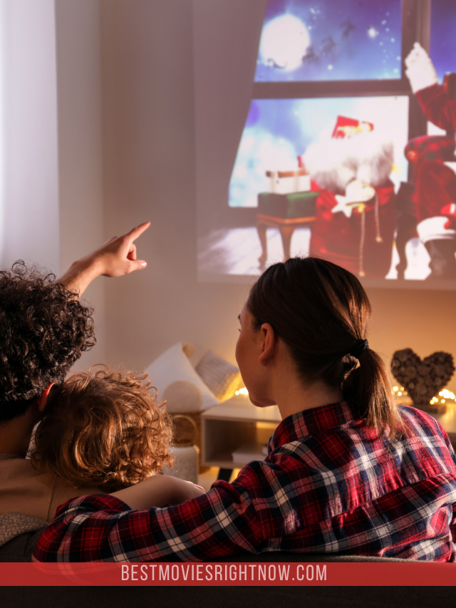 family Watching Christmas Movie