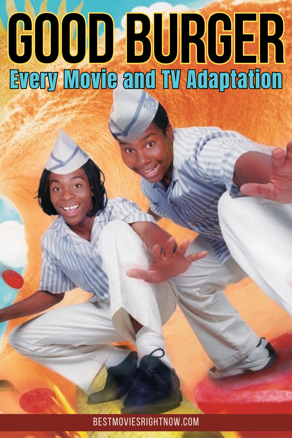 Good Burger movie image in pin size with text: 