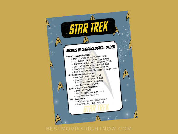 Mock up image of Star Trek printable