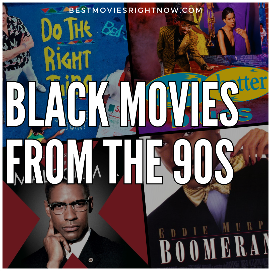 a collage image of Black Movies from the 90s with text overlay