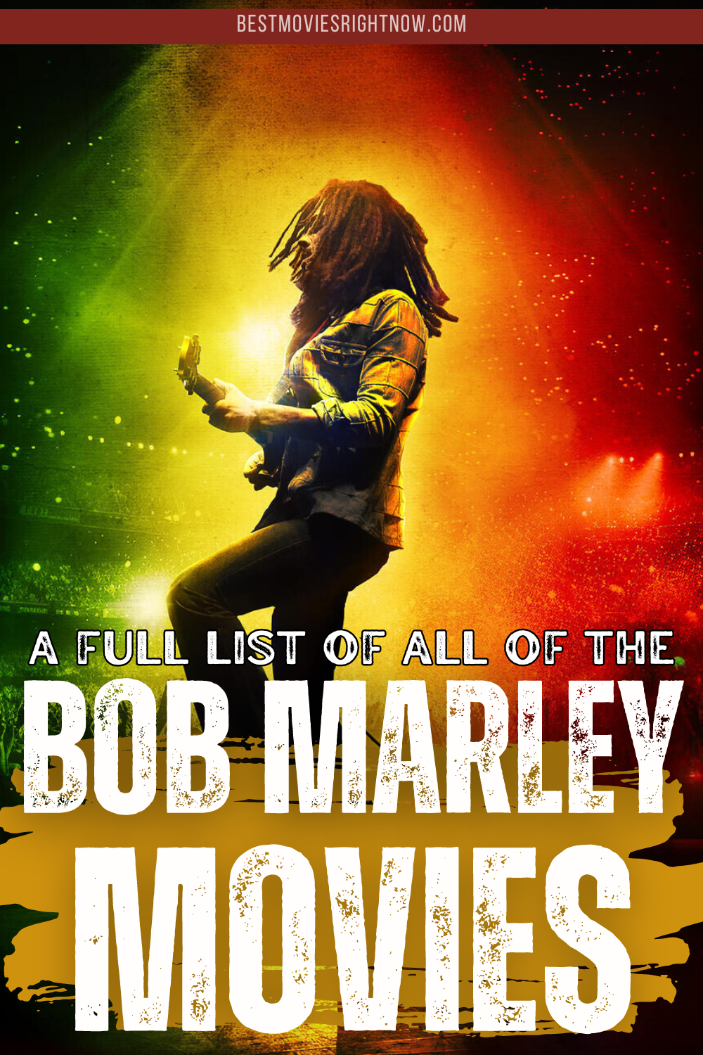 Bob Marley Movies pin image with text overlay