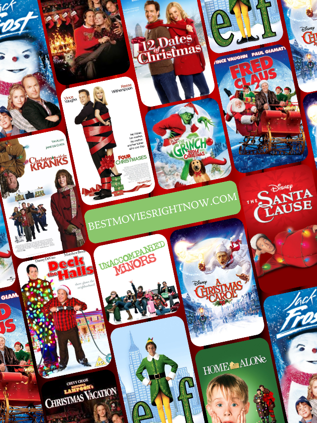 Collage image of Christmas movies for Teens