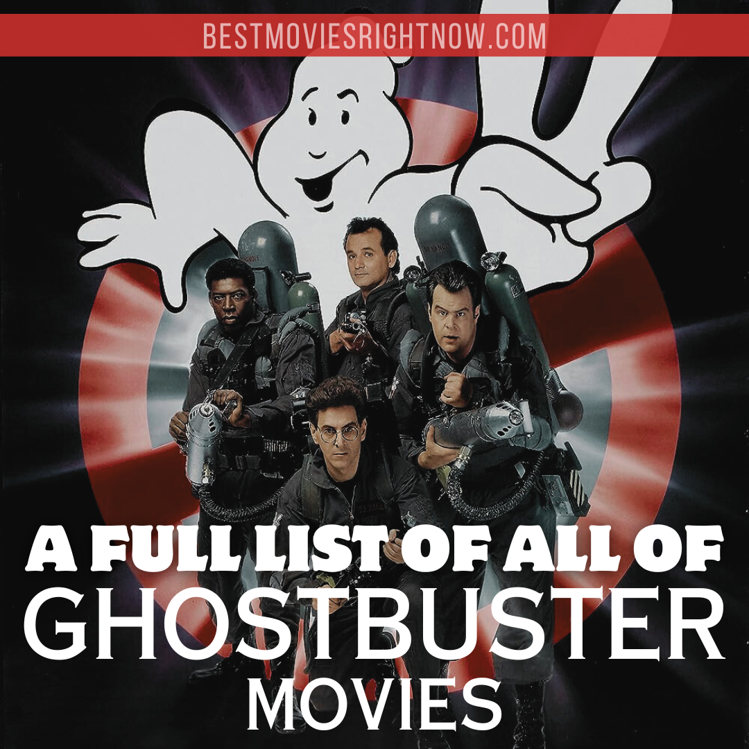 Ghostbuster Movies square image with text overlay