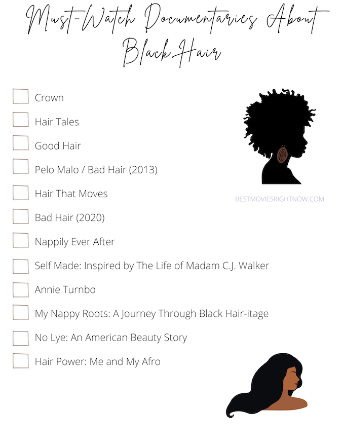 Must-Watch Documentaries About Black Hair - movie list printable